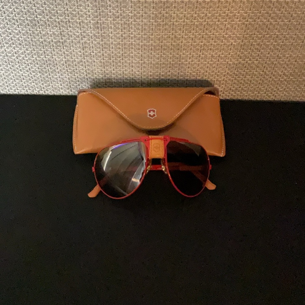 Victorinox Brown Leather Travel Bag